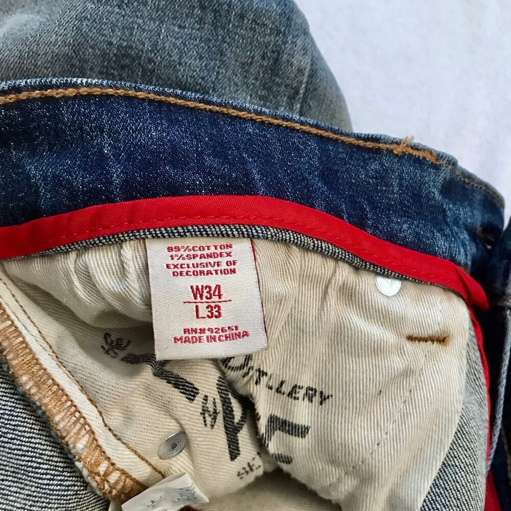 Heritage by America NWOT Distressed Skinny Jeans Men 32 x 33 - Picture 12 of 13